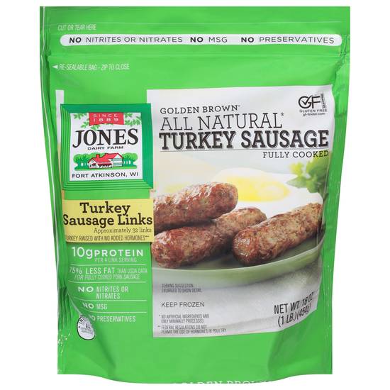 Jones Dairy Farm Golden Brown All Natural Turkey Sausage