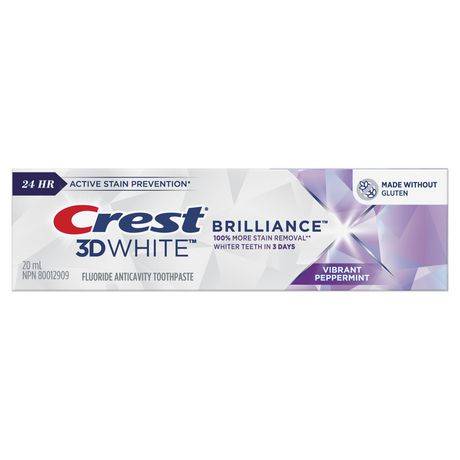 Crest 3D White Brilliance Vibrant Peppermint Toothpaste (20 ml)