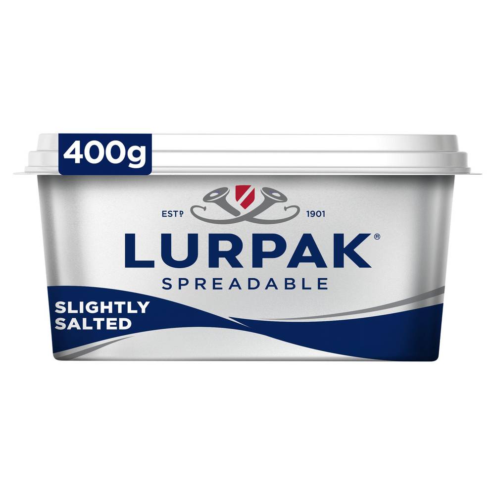 SAVE £1.50 Lurpak Slightly Salted Spreadable Blend of Butter and Rapeseed Oil 400g