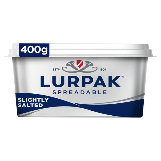 SAVE £1.25 Lurpak Slightly Salted Spreadable Blend of Butter and Rapeseed Oil 400g