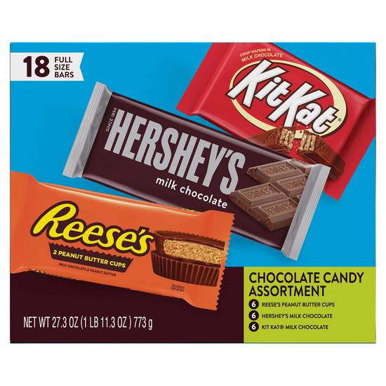 Hershey's Full Size Candy Bars Variety pack (18 ct)