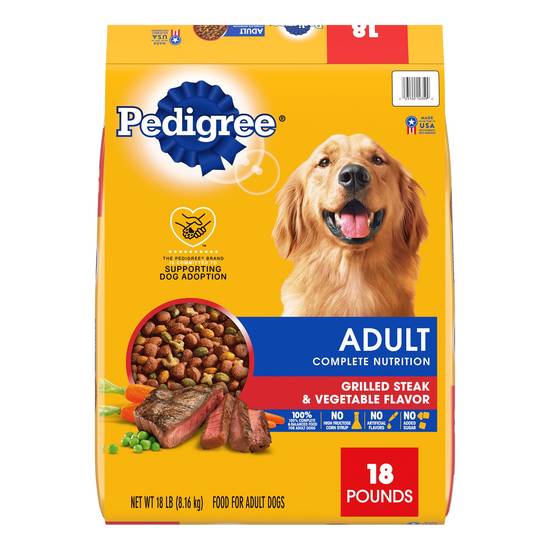 Pedigree® Complete Nutrition Adult Dry Dog Food - Steak & Vegetables (Flavor: Steak & Vegetable, Color: Assorted, Size: 18 Lb)