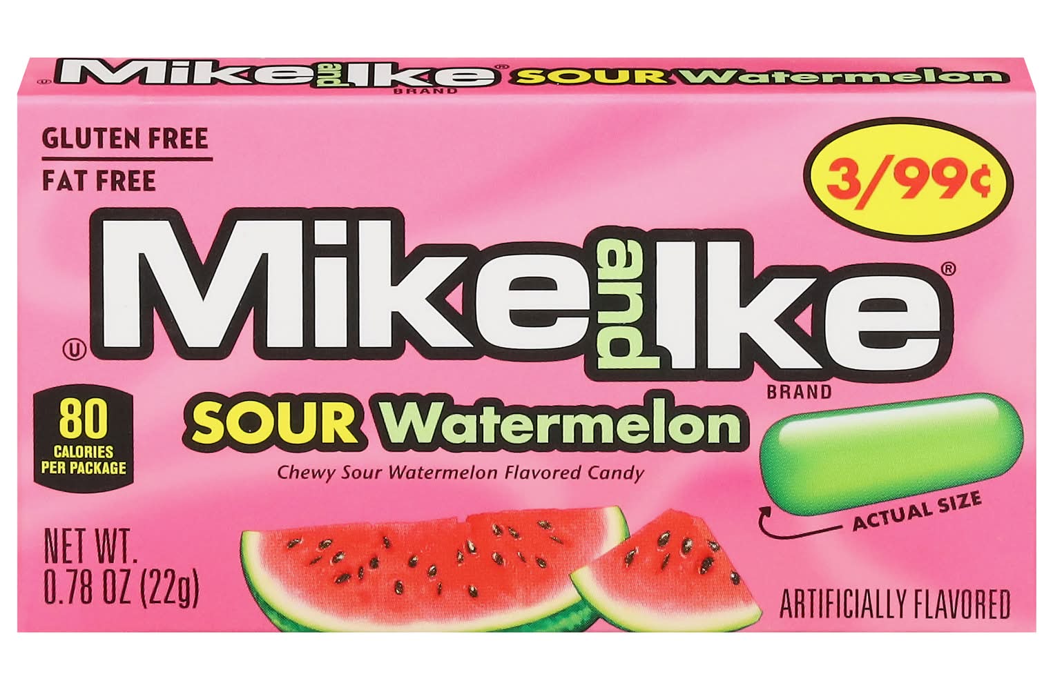 MIKE AND IKE Sour Candy, Watermelon (0.78 oz)