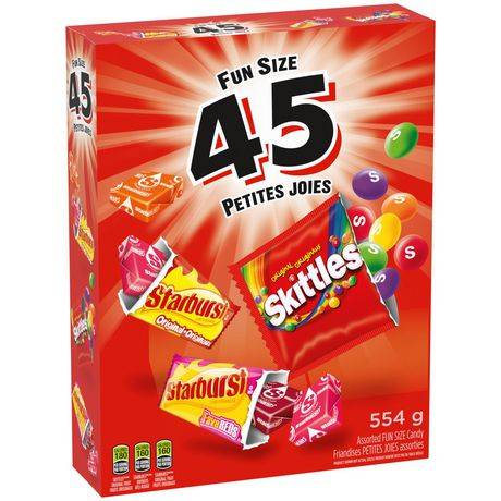 Skittles and Starburst Fun Size 45 Assorted Candies (554 g)