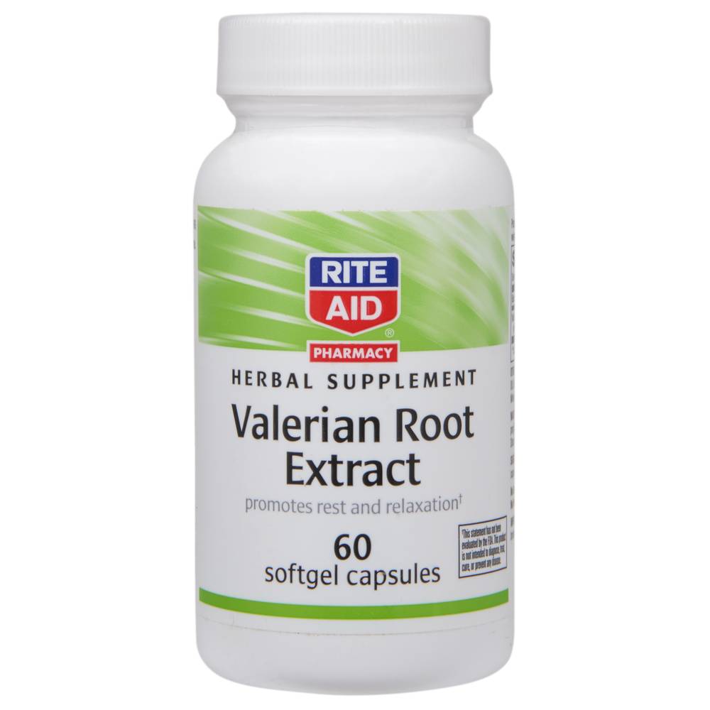 Rite Aid Valerian Root Extract Softgel Capsules (60 ct)