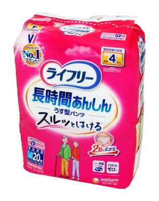 ﾗｲﾌﾘーうす型長時間安心ﾊﾟﾝﾂM(20枚)