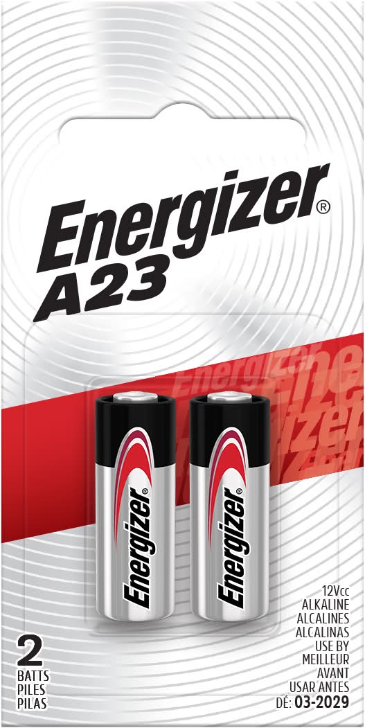 Energizer Alkaline 12 Volt Batteries, A23 (1.6 oz, 2 ct)