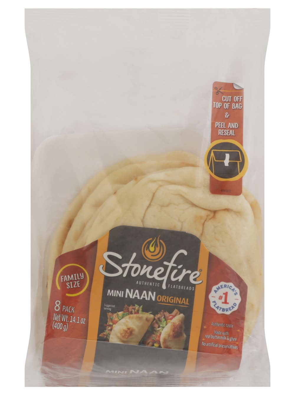 Stonefire Family Size Mini Original Naan (14.1 oz)
