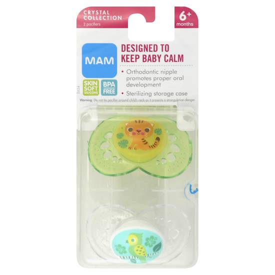 Mam Crystal 6-months Pacifiers (2 ct)
