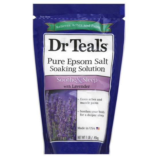 Dr Teal's Pure Epsom Salt Soaking Solution Soothe & Sleep With Lavender