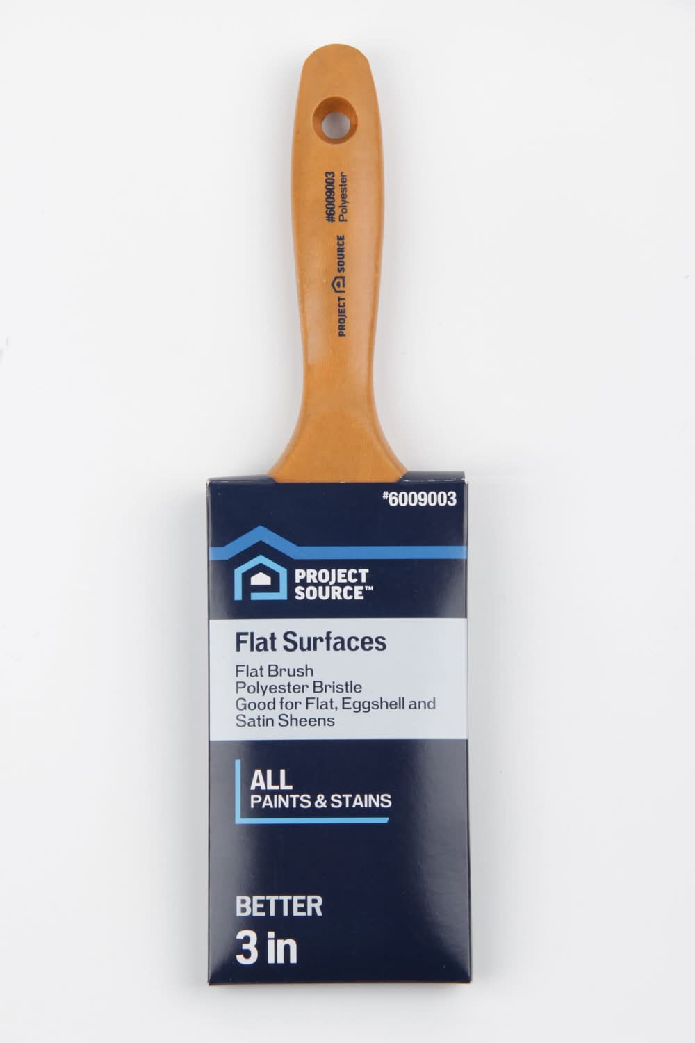 Project Source Better All Paints and Stains 3-in Reusable Flat Wall Trim Brush