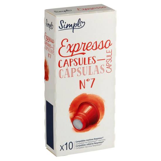 Simpl Expresso Capsules N°7 10 Capsules 50 g