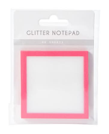 Glitter Notepad Pink