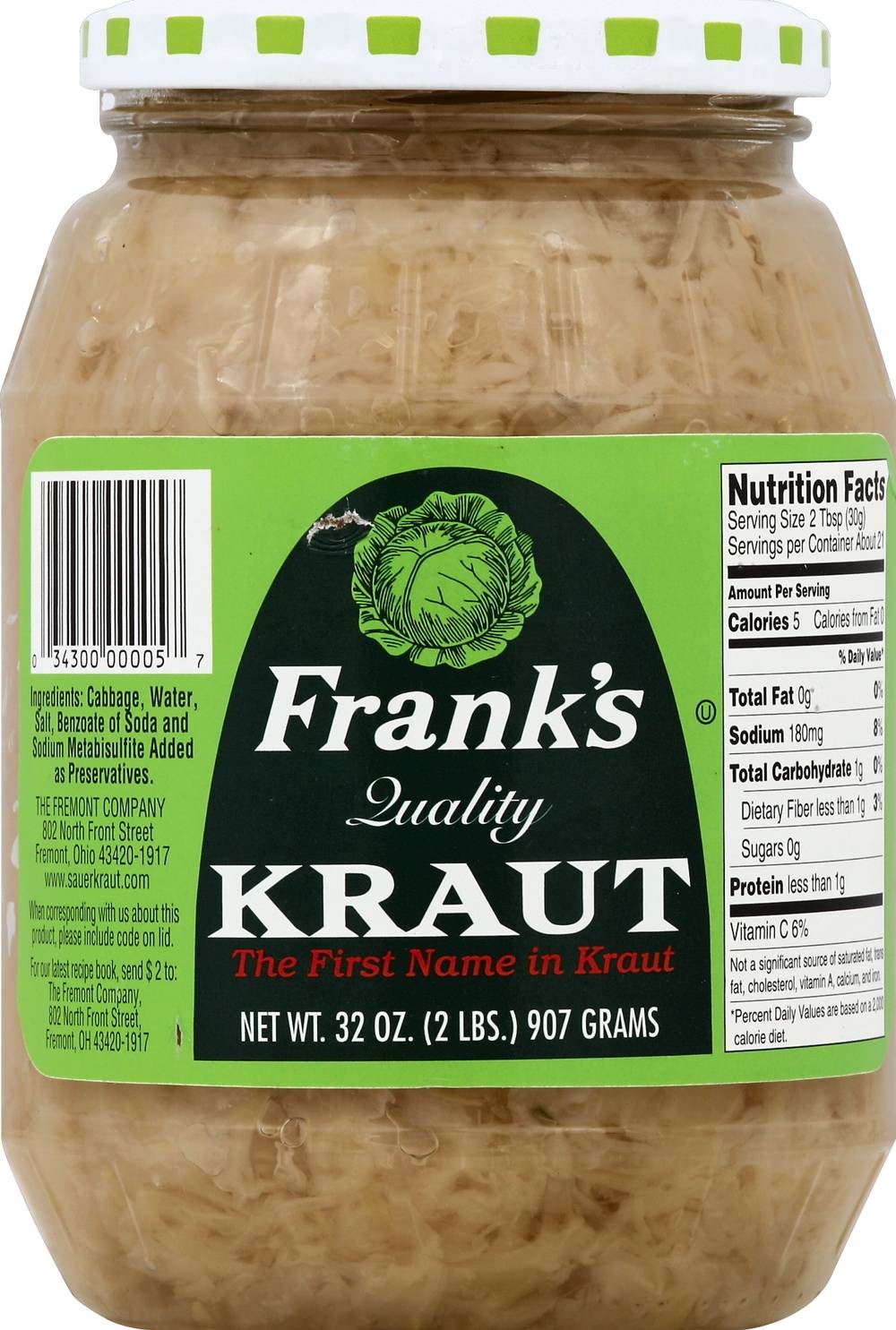 Frank's Kraut Quality Kraut Sauerkraut (2 lbs)