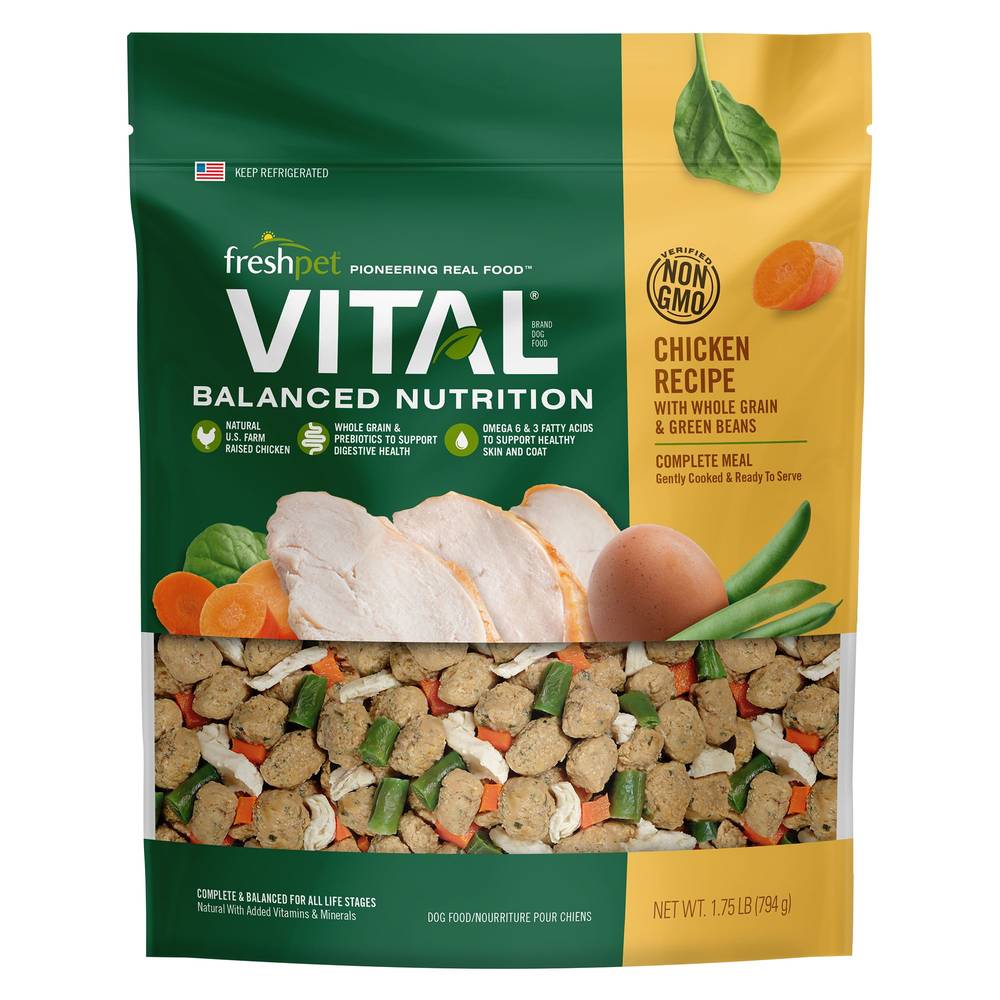 Freshpet Vital Complete Chicken Recipe Meal All Life Stage Dog Food (1.75 lbs)