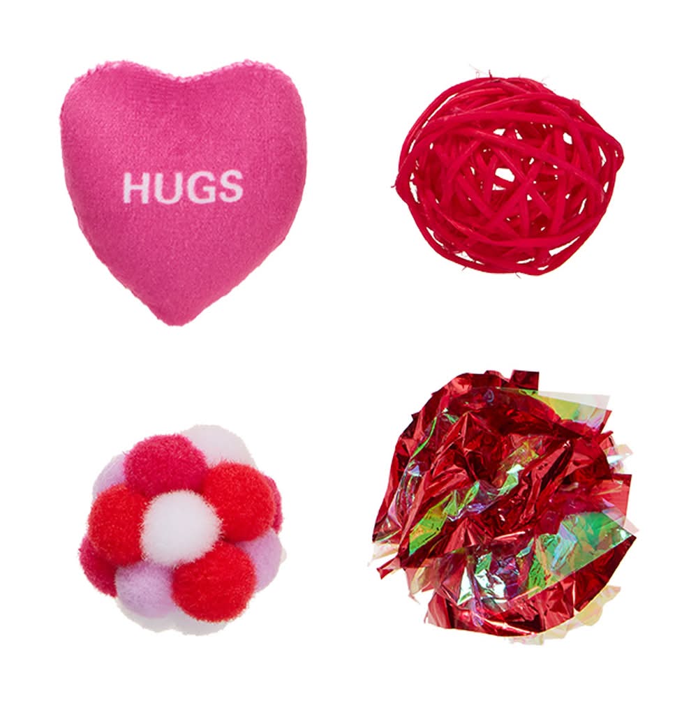 Whisker City® Valentine's Toy Balls (Color: Red)