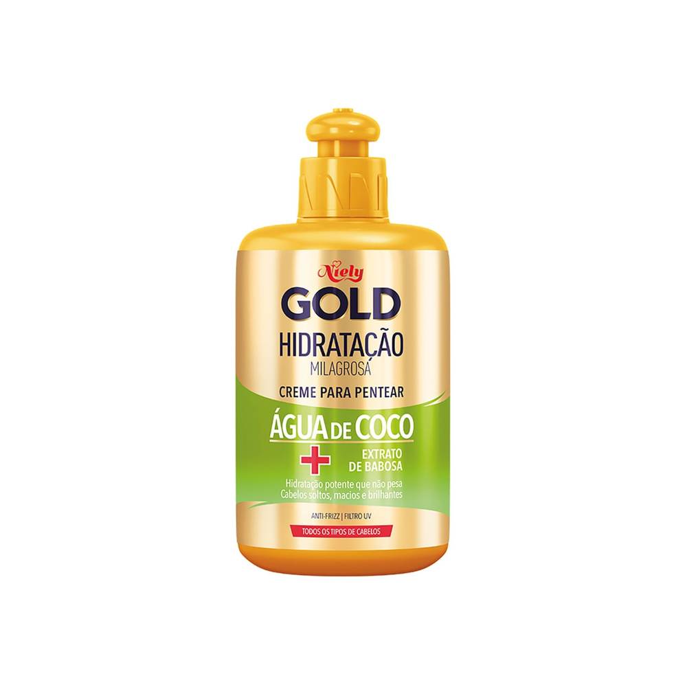Niely creme de pentear hidratação água de coco gold (280ml)