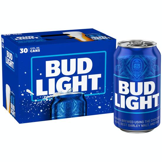 Bud Light Twinstack Carrier Lager Beer (30 ct, 12 fl oz)