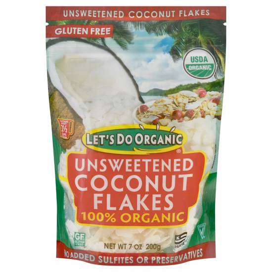 Let's Do Organic Unsweetened Coconut Flakes