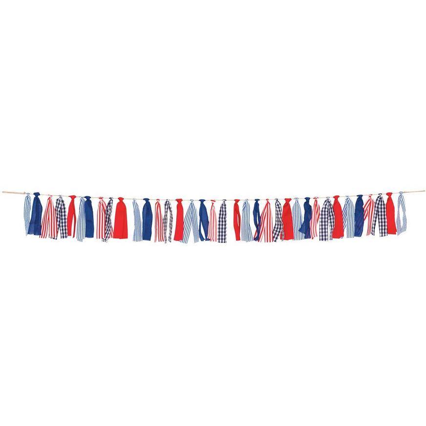 Amscan Patriotic Fabric Ribbon Garland