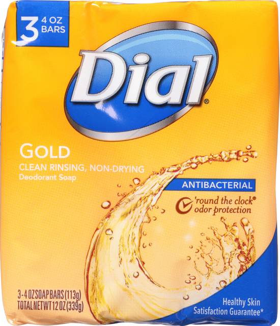 Dial Gold Antibacterial Deodorant Soap (3 x 4 oz)