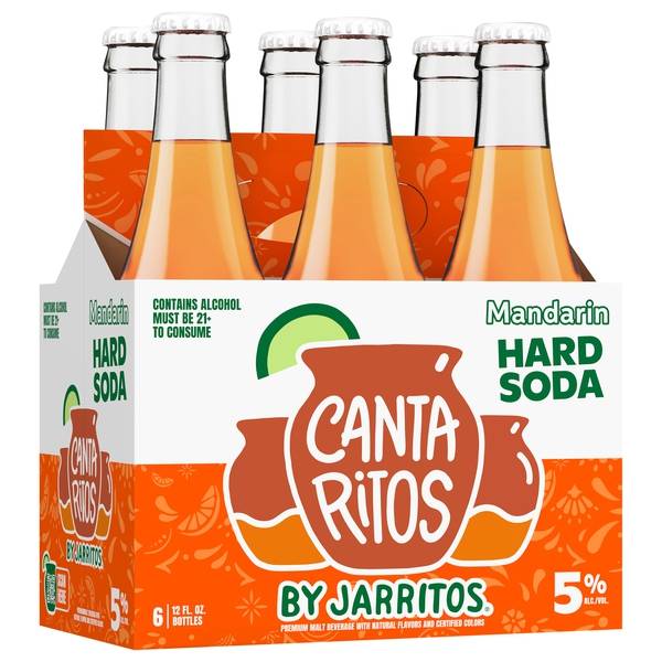 Cantaritos Mandarin Hard Soda (6x 12oz bottles)