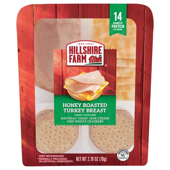 Hillshire Farm Snack Kit Honey Turkey Colby Jack Cheese Wheat Cracker