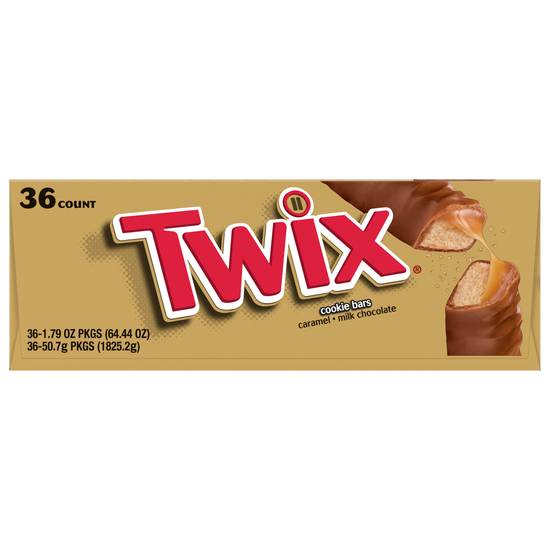 Twix Cookie Bars, Chocolate, Caramel - 36 pack, 2 oz pkgs