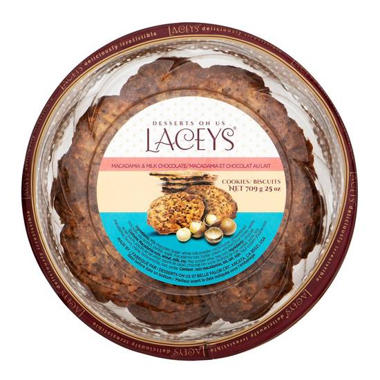 Laceys · Laceys  Biscuits macadamia et chocolat au lait, 709 g - Macadamia cookies (709 g)