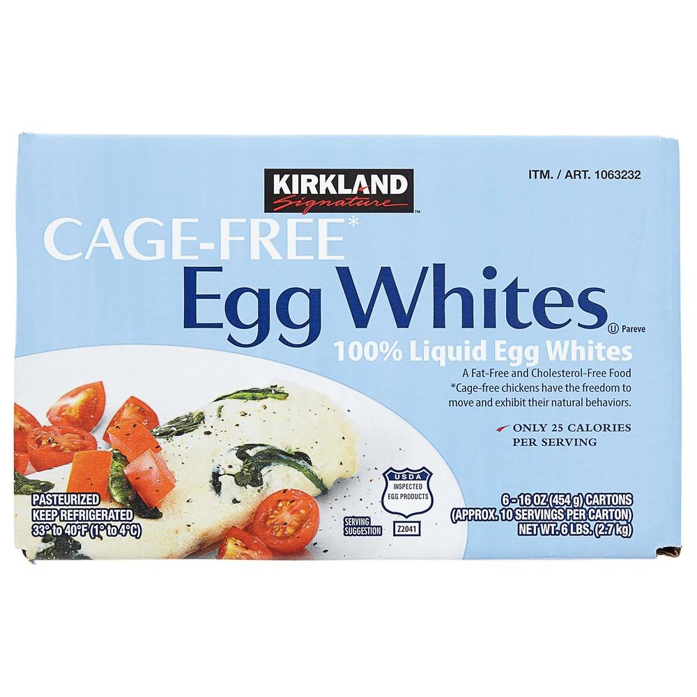 Kirkland Signature Cage Free Liquid Egg Whites (6 ct, 16 oz)