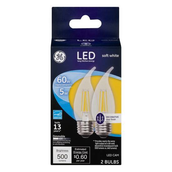 60W Led Soft White Light Bulbs (2 bulbs)