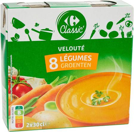 Carrefour Classic' - Soupe aux 8 Légumes (2 pièces, 300 ml)