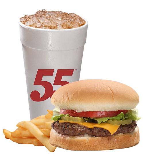 Order Lil' Americana Burger Meal food online from Hwy 55 Burgers, Shakes & Fries store, New Bern on bringmethat.com