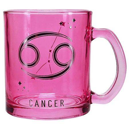 Festive Voice Cancer Zodiac Glass Mug