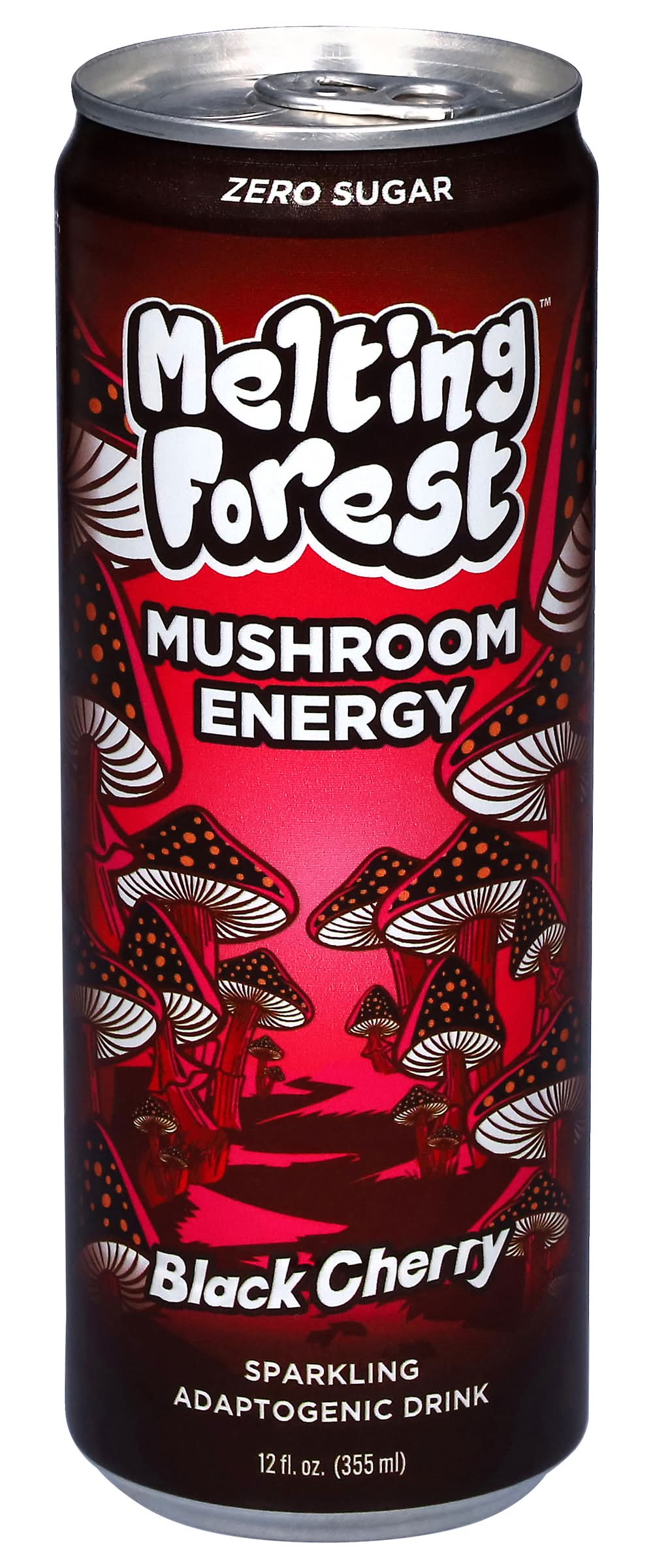 Melting Forest Mushroom Energy Sparkling Adaptogenic Drink, Black Cherry (12 fl oz)