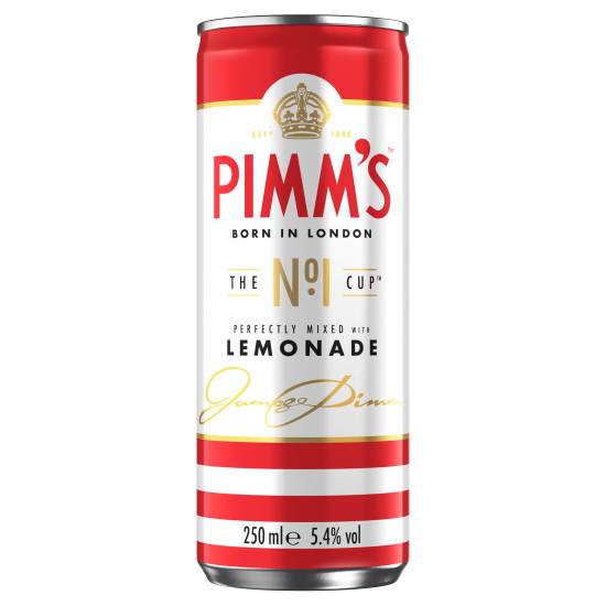 Pimm's No.1 & Lemonade Ready To Drink Premix Can (250 ml)