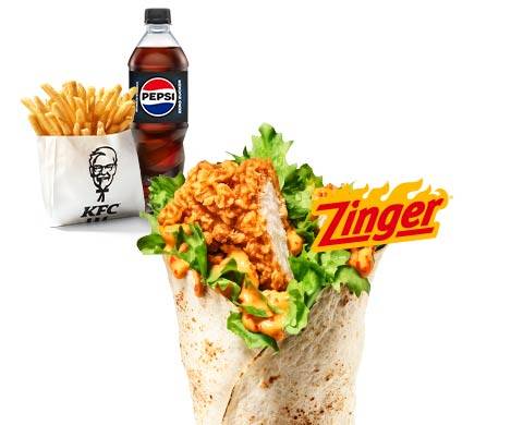 Zinger Fire Twister Menü