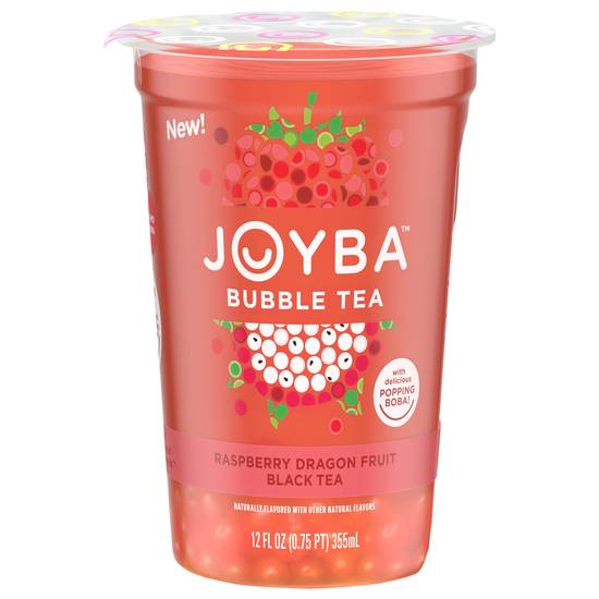Joyba Bubble Tea Raspberry Dragon Fruit Black Tea (12 fl oz)