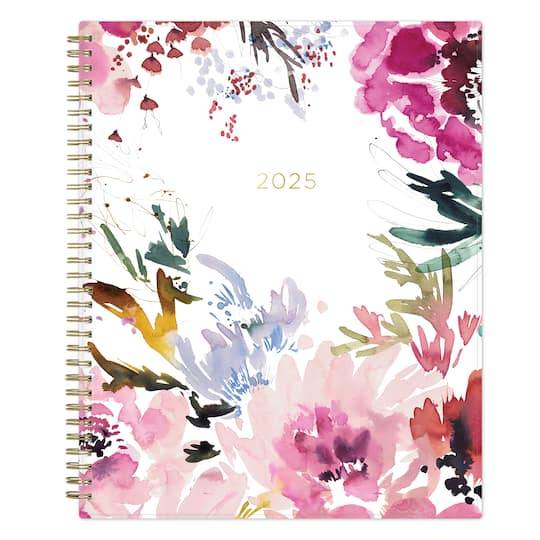 Blue Sky 8.5" X 11" Magenta Blooms 2025 Weekly/Monthly Planner