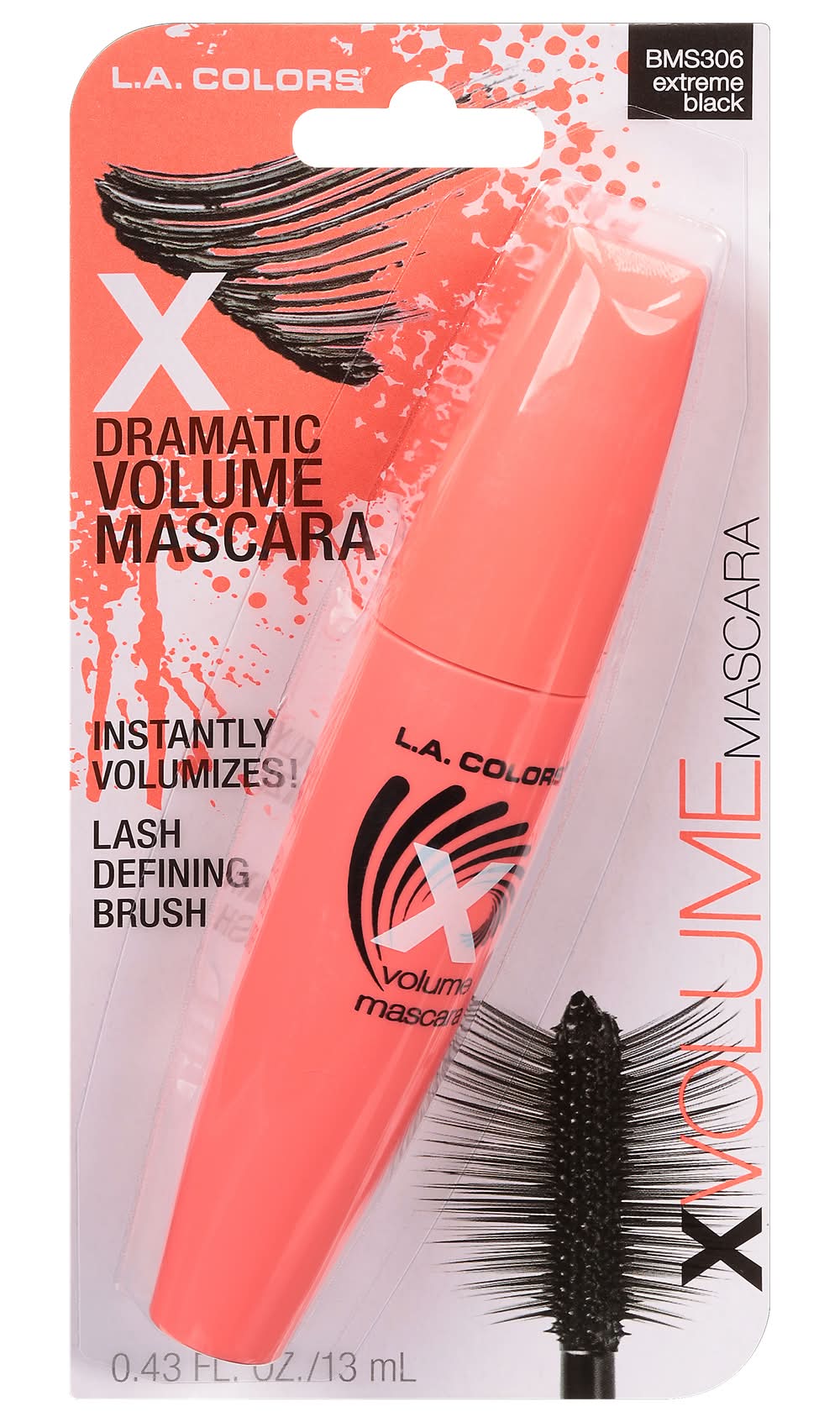 L.A. Colors Mascara X Volume Bms306 Extreme Black (0.43 fl oz)