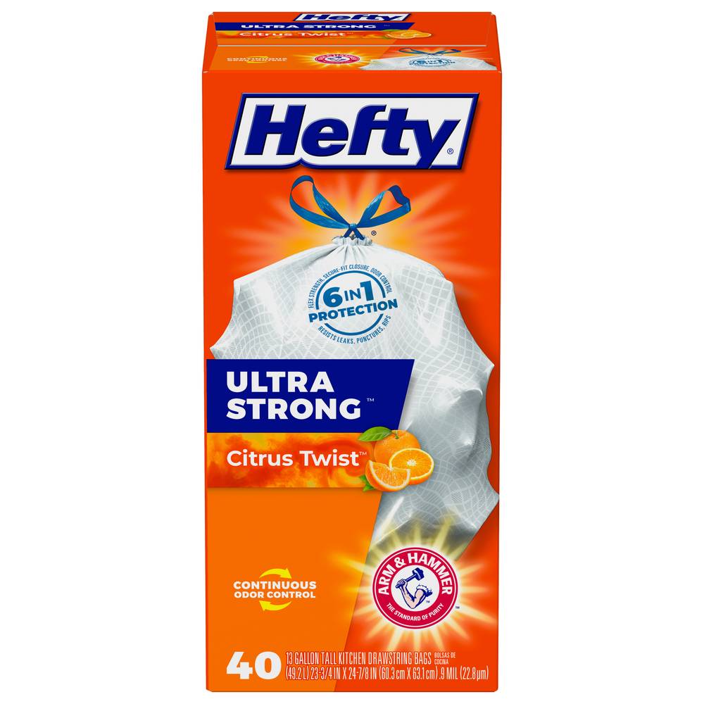 Hefty Ultra Strong Citrus Twist Tall Kitchen Bags