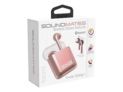 Tzumi SoundMates Wireless Bluetooth Stereo Headphones, Rose Gold (6290ST)