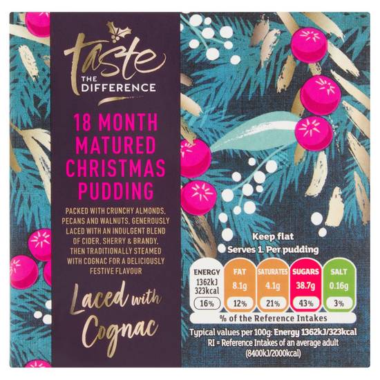 Sainbury's 18 Month Matured Christmas Pudding, Taste the Difference 100g