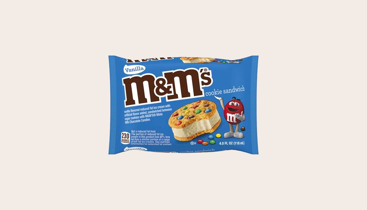 M&M Ice Cream Sandwich 4oz