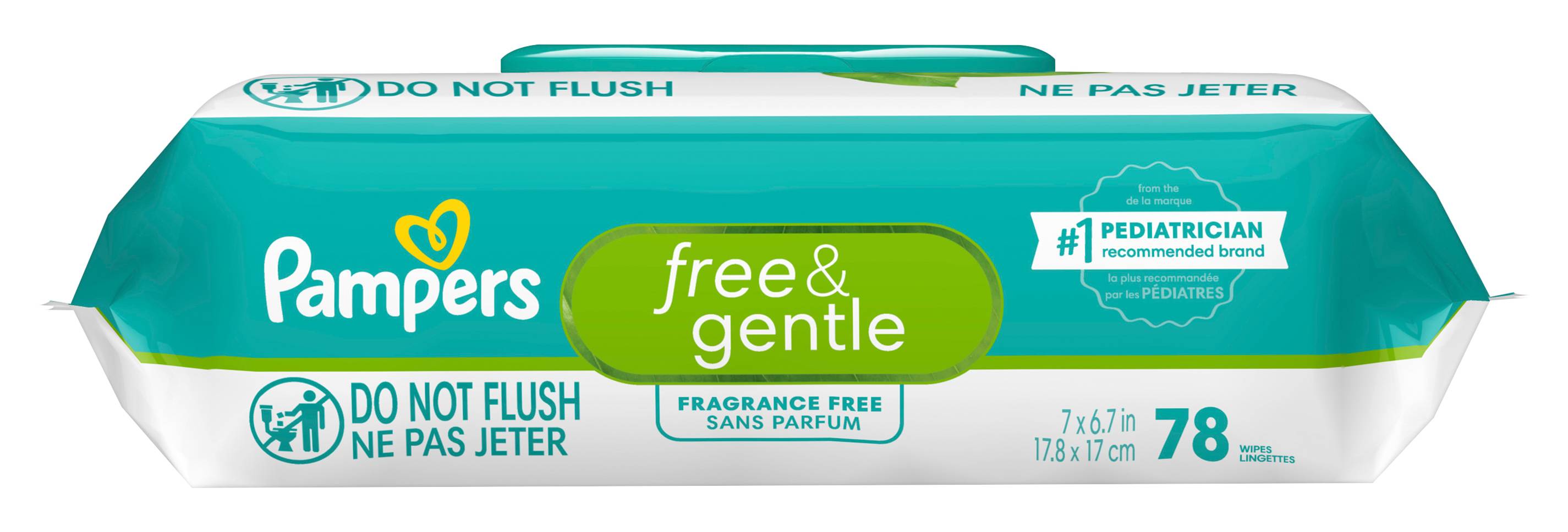 Pampers Free & Gentle Baby Wipes (78 ct)