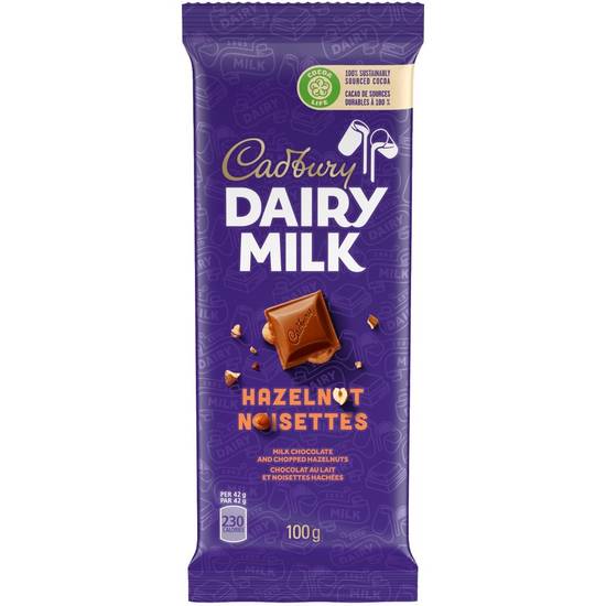 Cadbury Dairy Milk Hazelnut Chocolate Bars (100 g)