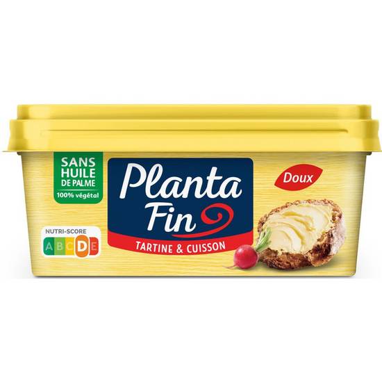Margarine sans huile de palme 100% végétal doux  Planta fin 225g