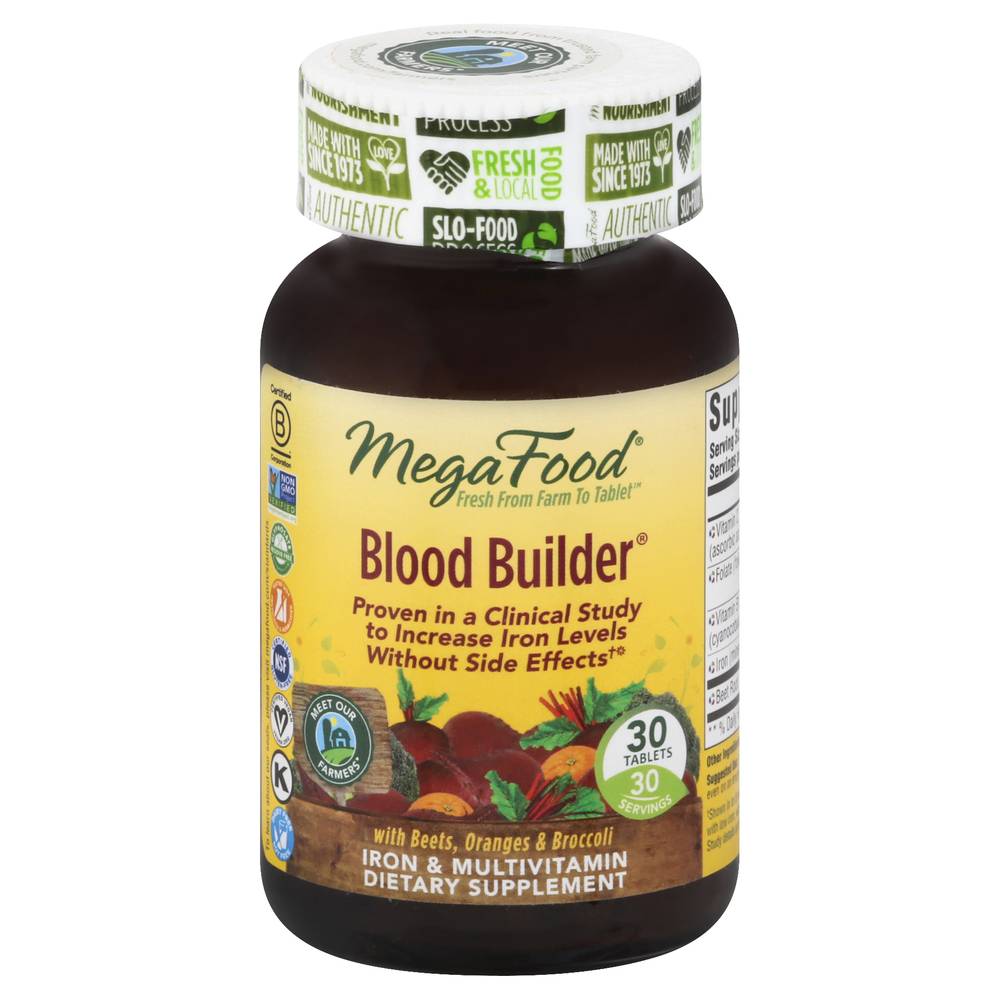 Megafood Iron & Multivitamins Blood Builder Tableets