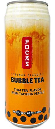 Pocas Thai Bubble Tea 16.5oz Can