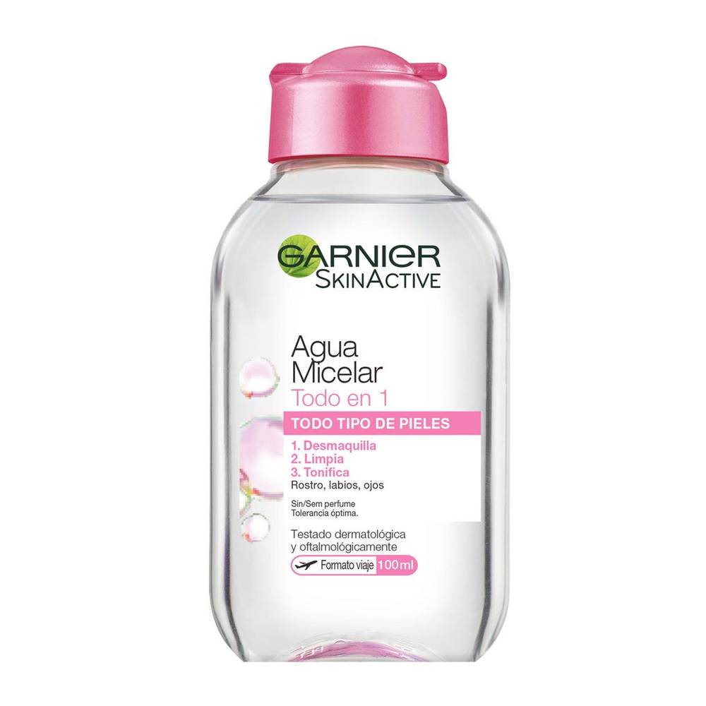 Agua micelar GARNIER todo en uno formato viaje bote 100 ml